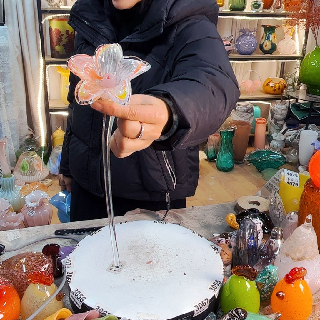 小花花家悦美居琉璃摆件
