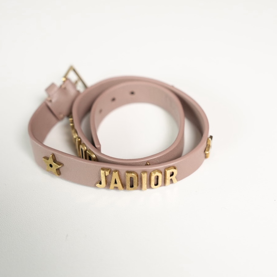 Dior 金色字母粉色手环