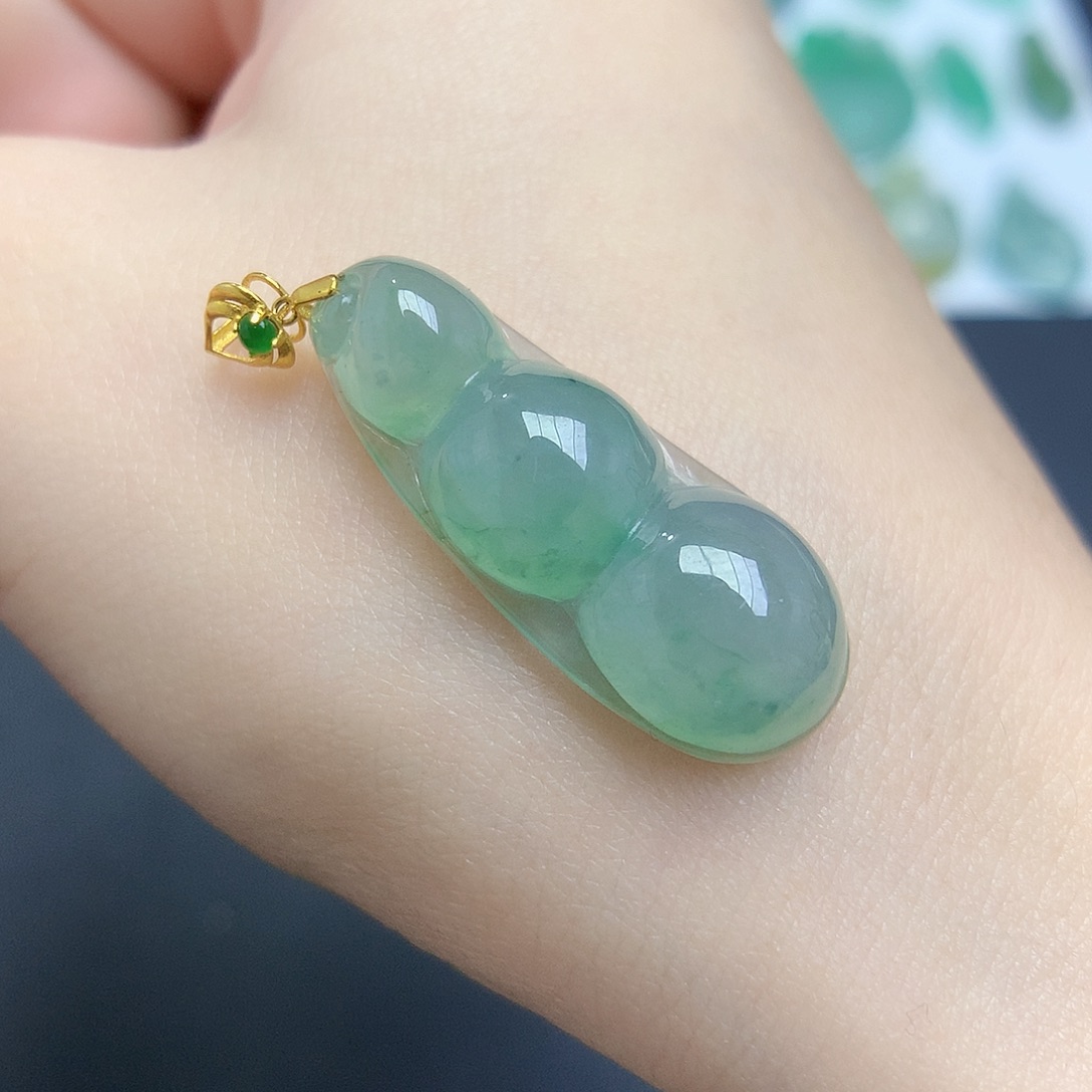 翡翠颈饰18K金镶嵌8888888888888888