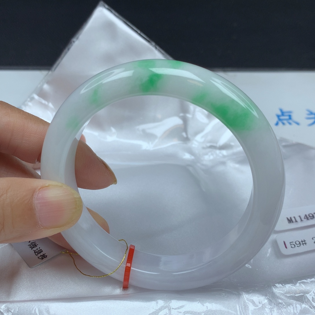 翡翠未镶嵌手镯59圈4974