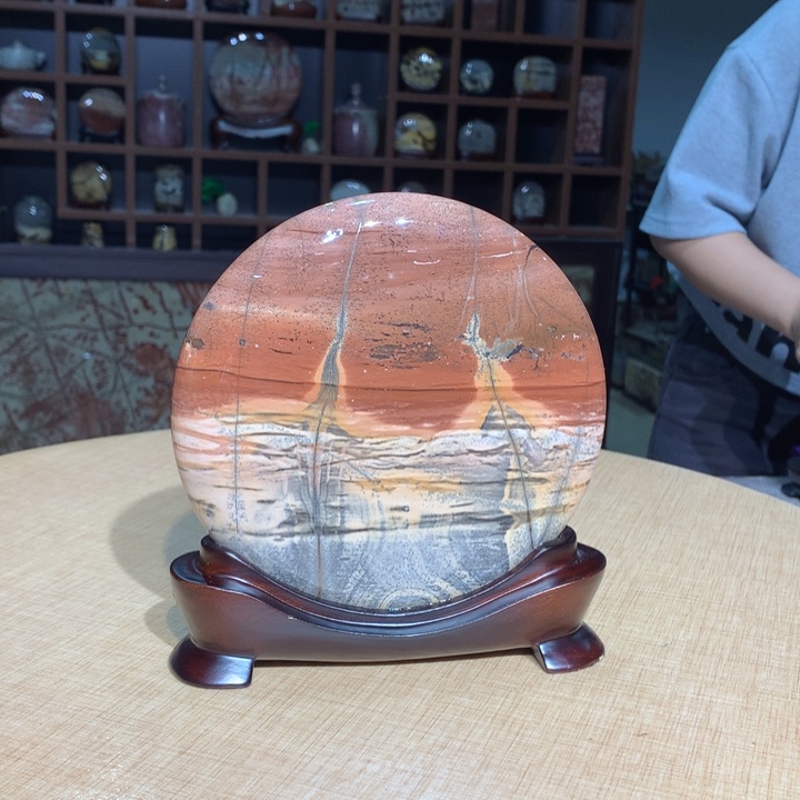 ，广西国画石摆件，收藏观赏