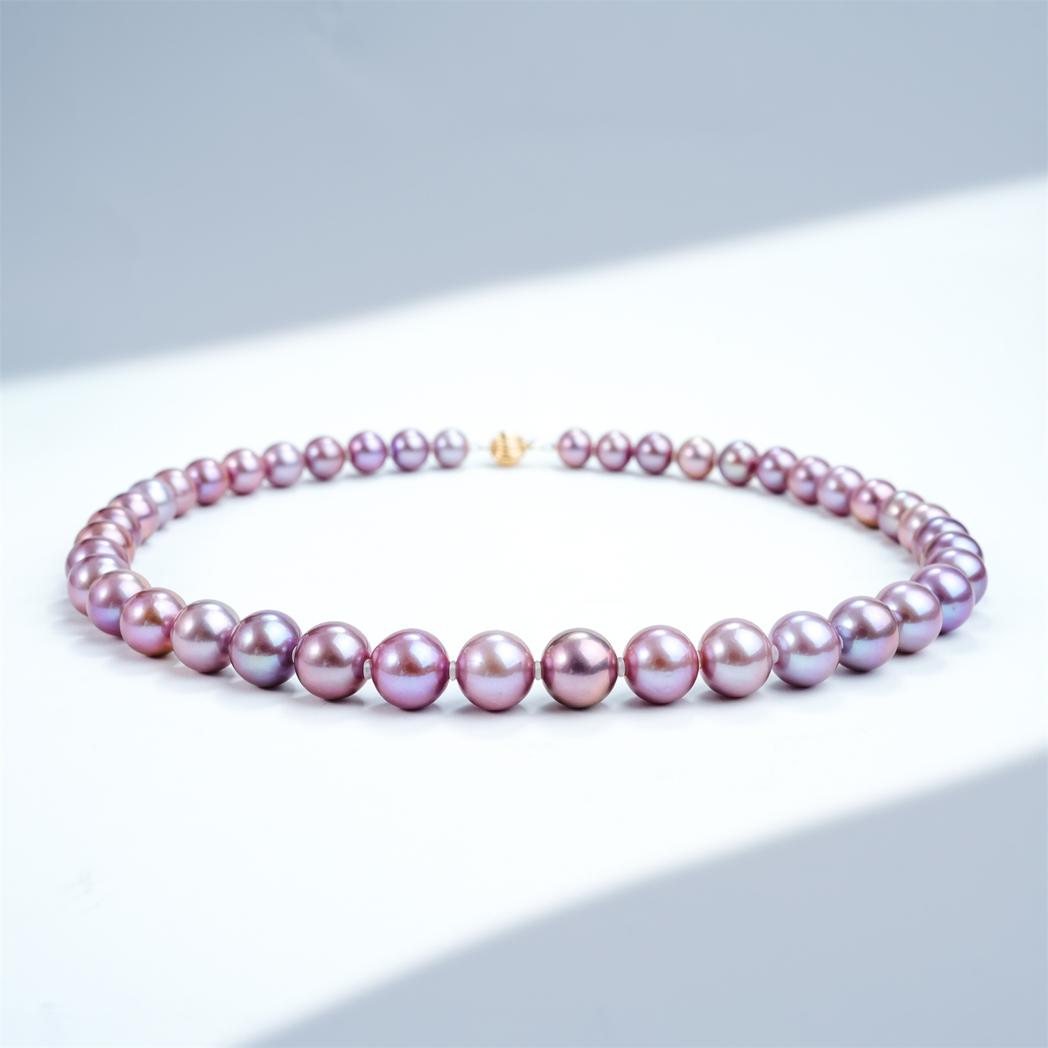 10-11mm 14K金淡水珍珠项链粉紫色多样性发货45cm