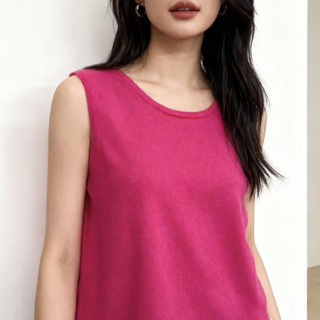 女背心打底保暖纯色吊带圆领女款