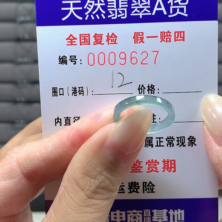 翡翠未镶嵌戒圈9627