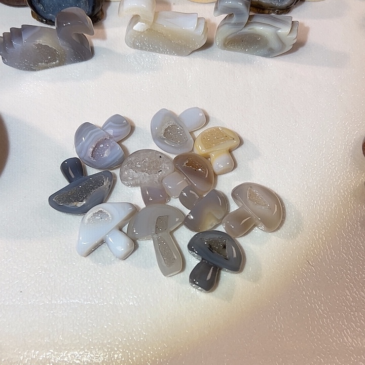 玛瑙/玉髓无未镶嵌蔻**米蘑菇