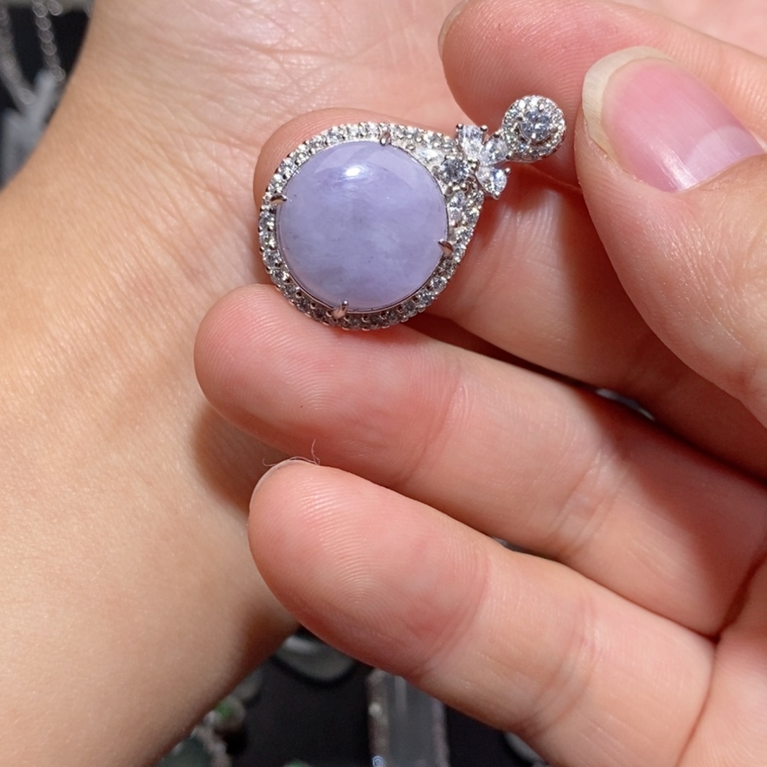 翡翠颈饰银S925镶嵌n k ko