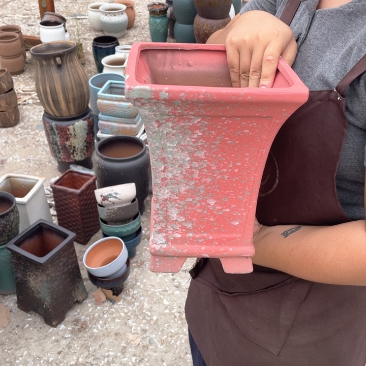 紫砂花盆口20高27正品正品