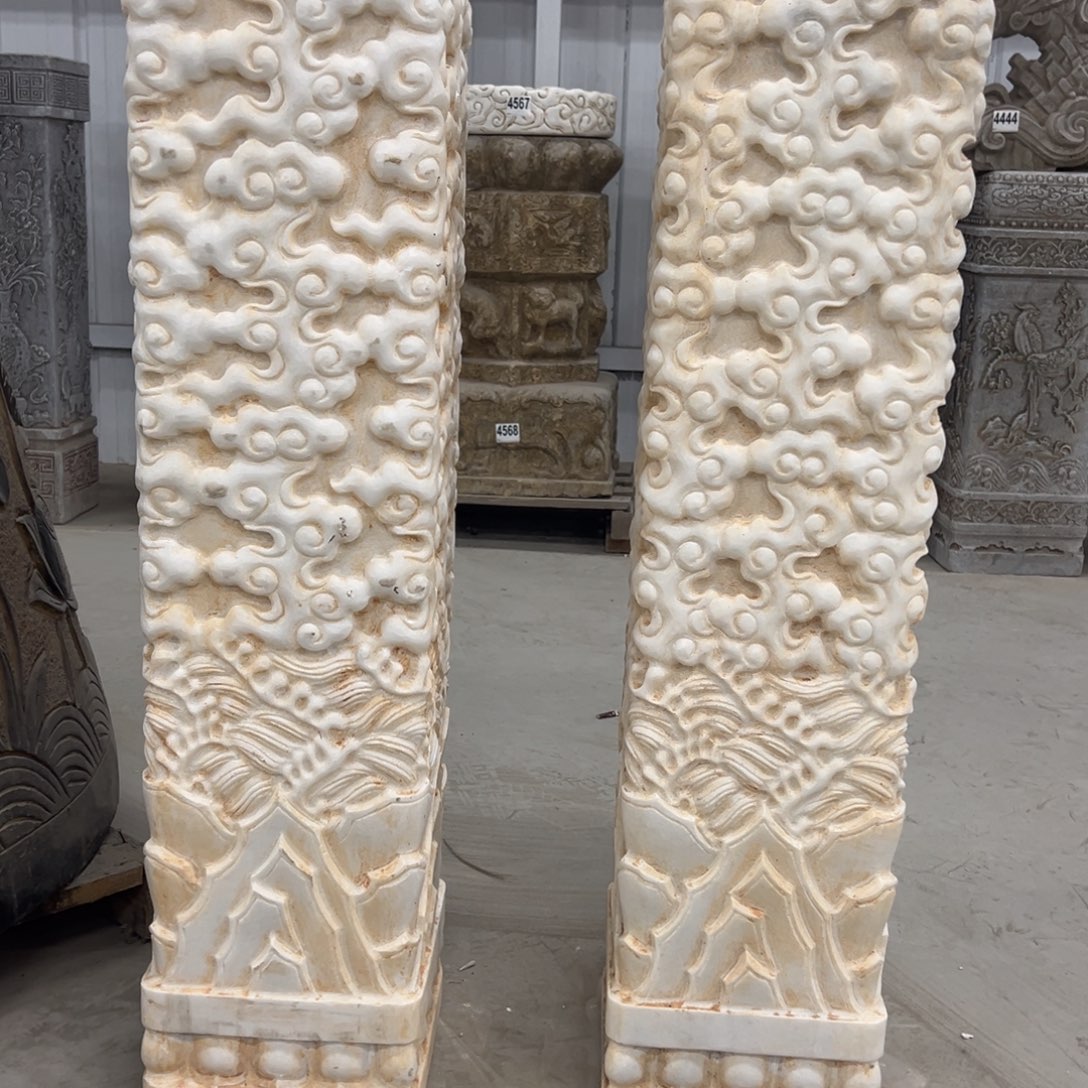 佛***砖砖雕汉白玉，不包邮一对