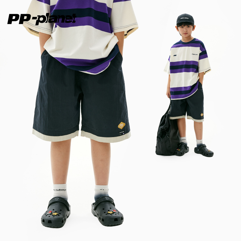 PP星球童装男童夏款短裤新款儿童五分裤中大童薄款休闲百搭中裤潮