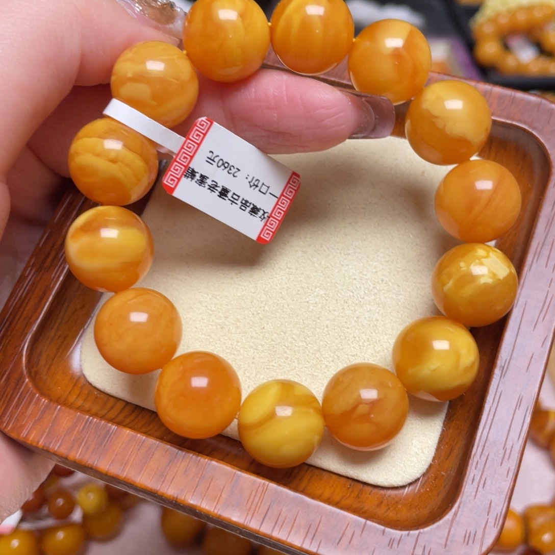 未镶嵌蜜蜡手链手串