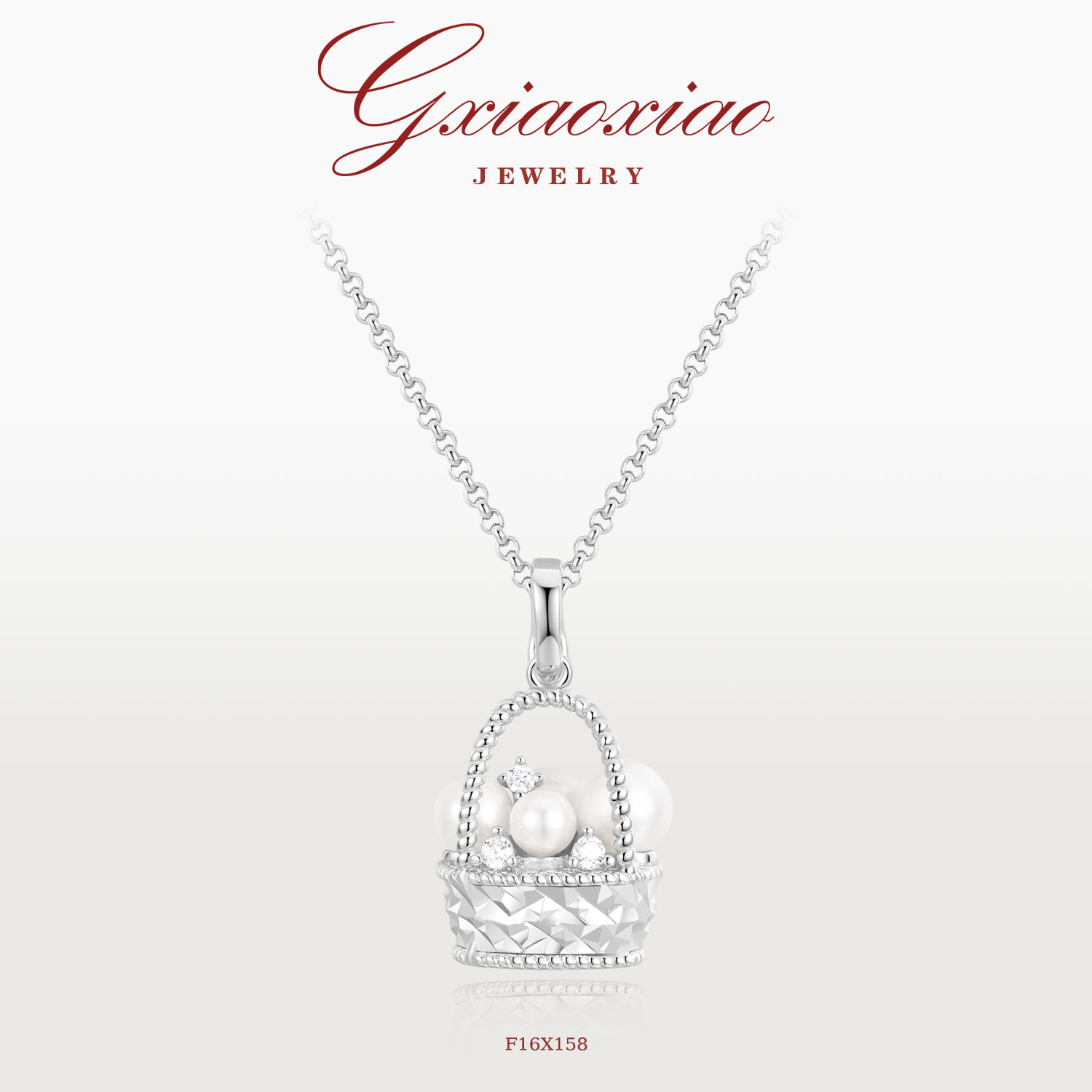 G XIAOXIAO 镀K金 轻奢气质精致百搭篮子锁骨项链 F16X158