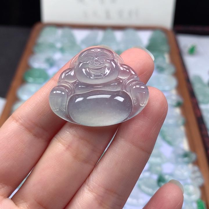 颈饰未镶嵌翡翠冰种大佛公