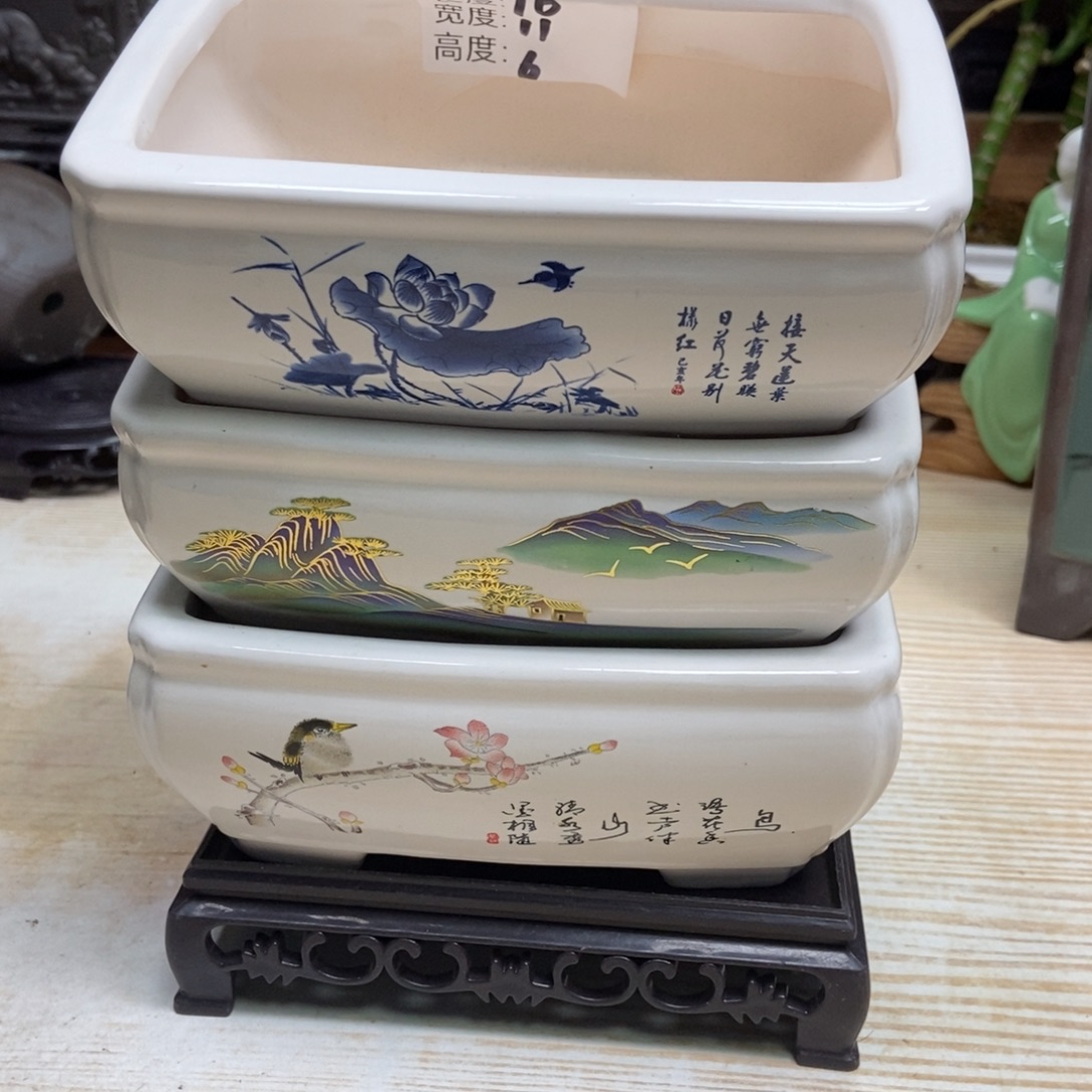 瓷片陶瓷花盆陶瓷艺术