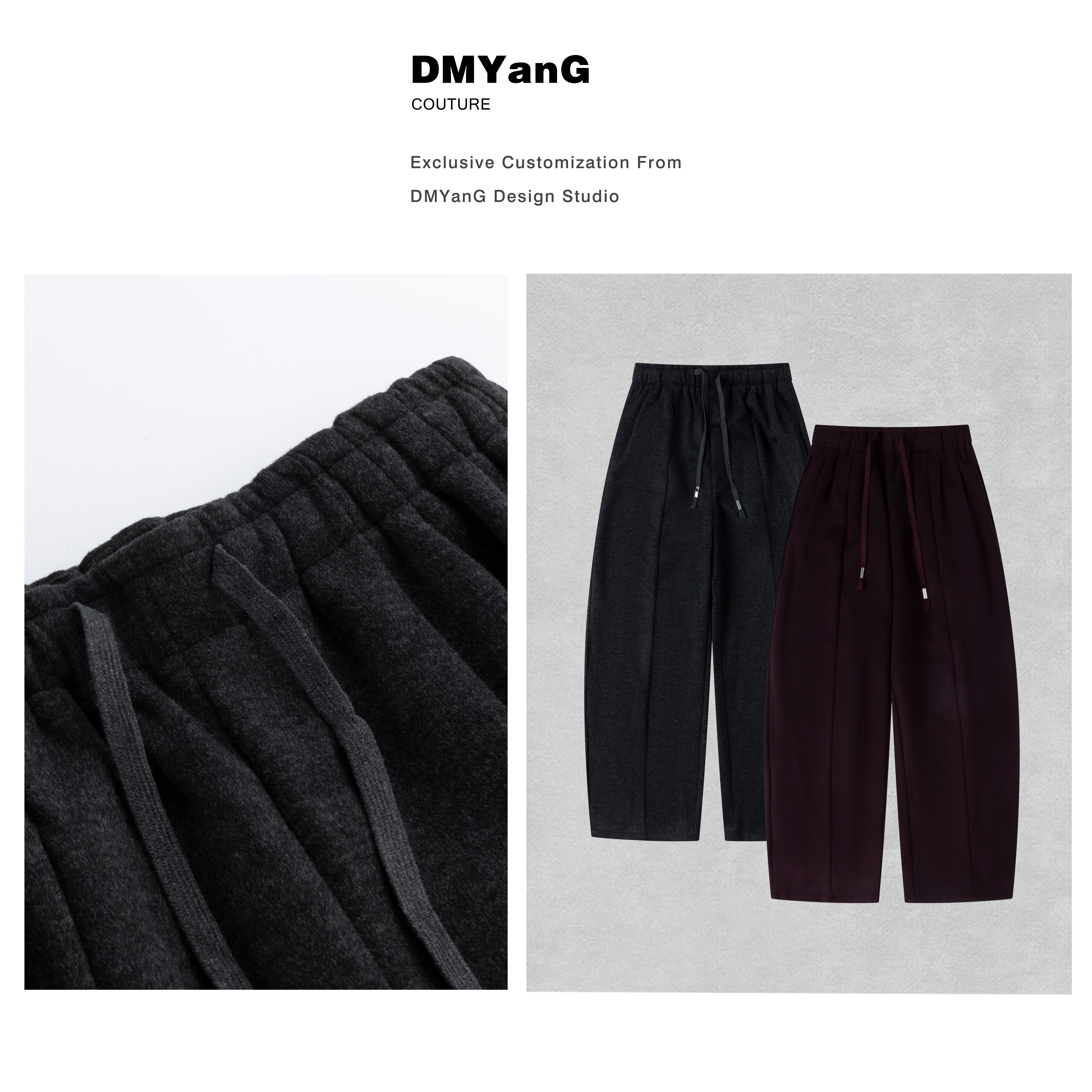 DMYanG/“遮臀”醋酸羊毛百搭松紧休闲香蕉裤DMY1631