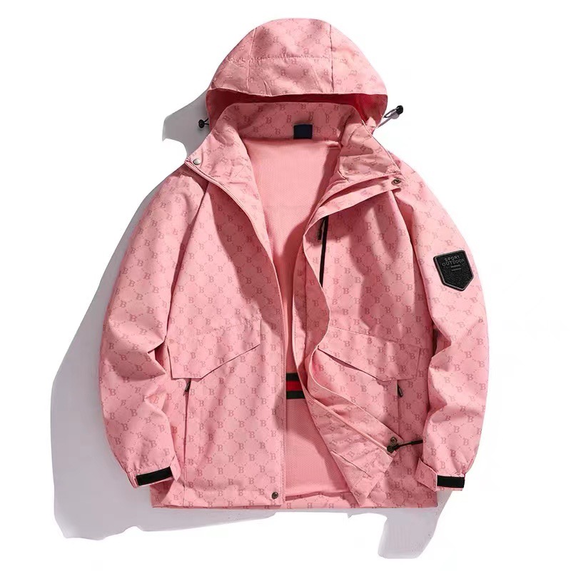 春秋男女同款时尚潮流户外冲锋衣宽松外套情侣百搭夹克88888