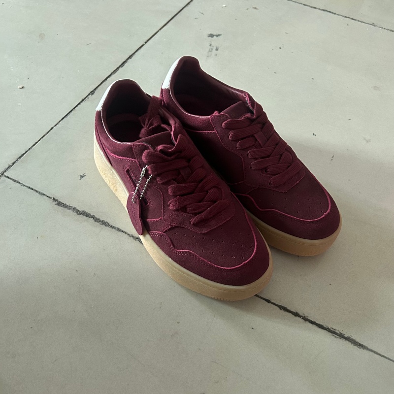 25年新款系带厚底百搭时尚休闲板鞋-0806