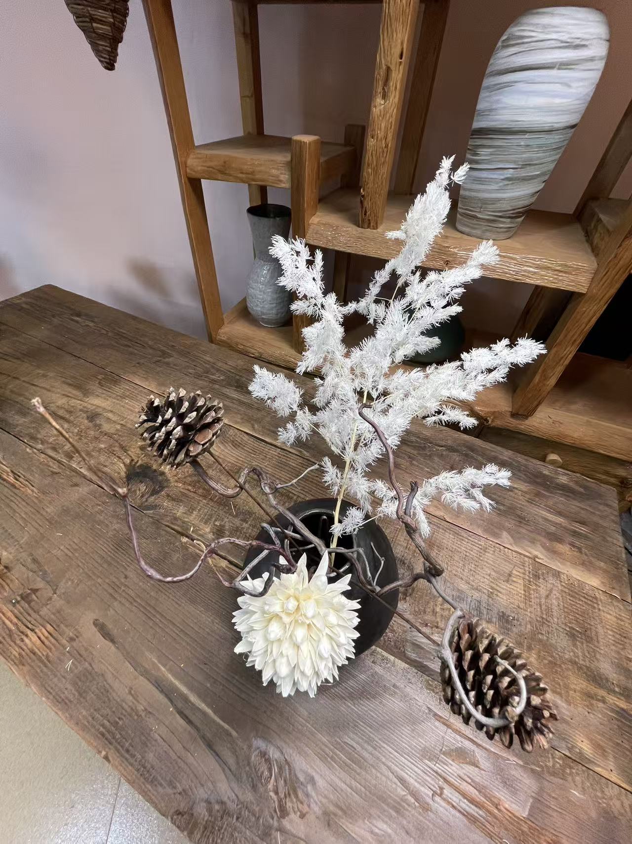 【朵朵优选】踏雪松痕干花花束*1束