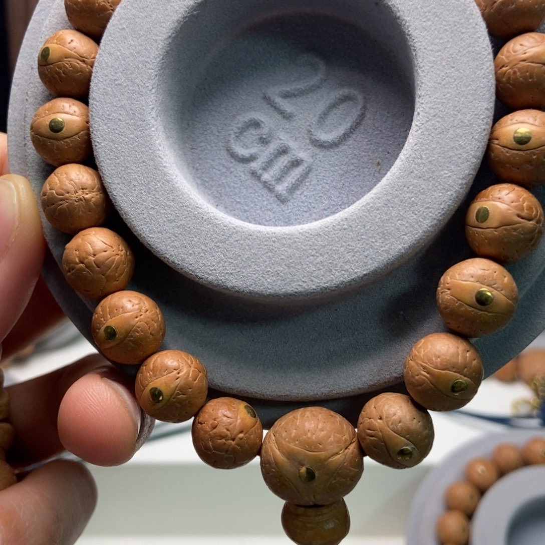 财***凤眼菩提手串11+铜钉手串