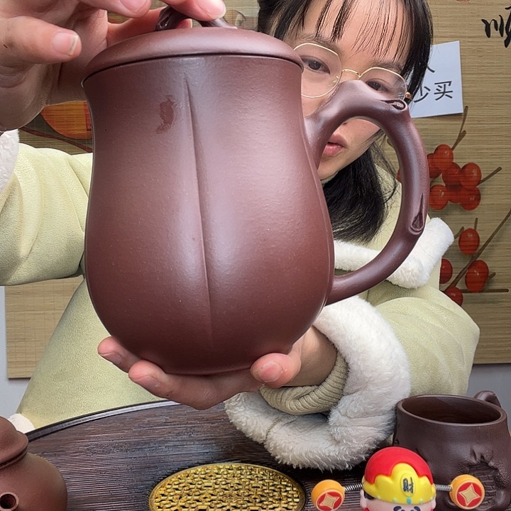 紫砂茶杯原矿紫砂杯