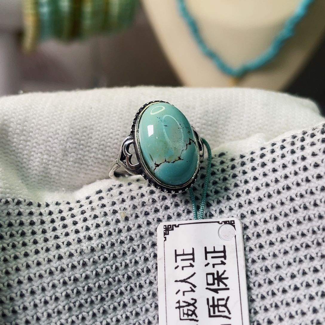 绿松石珠宝奇石银S925镶嵌