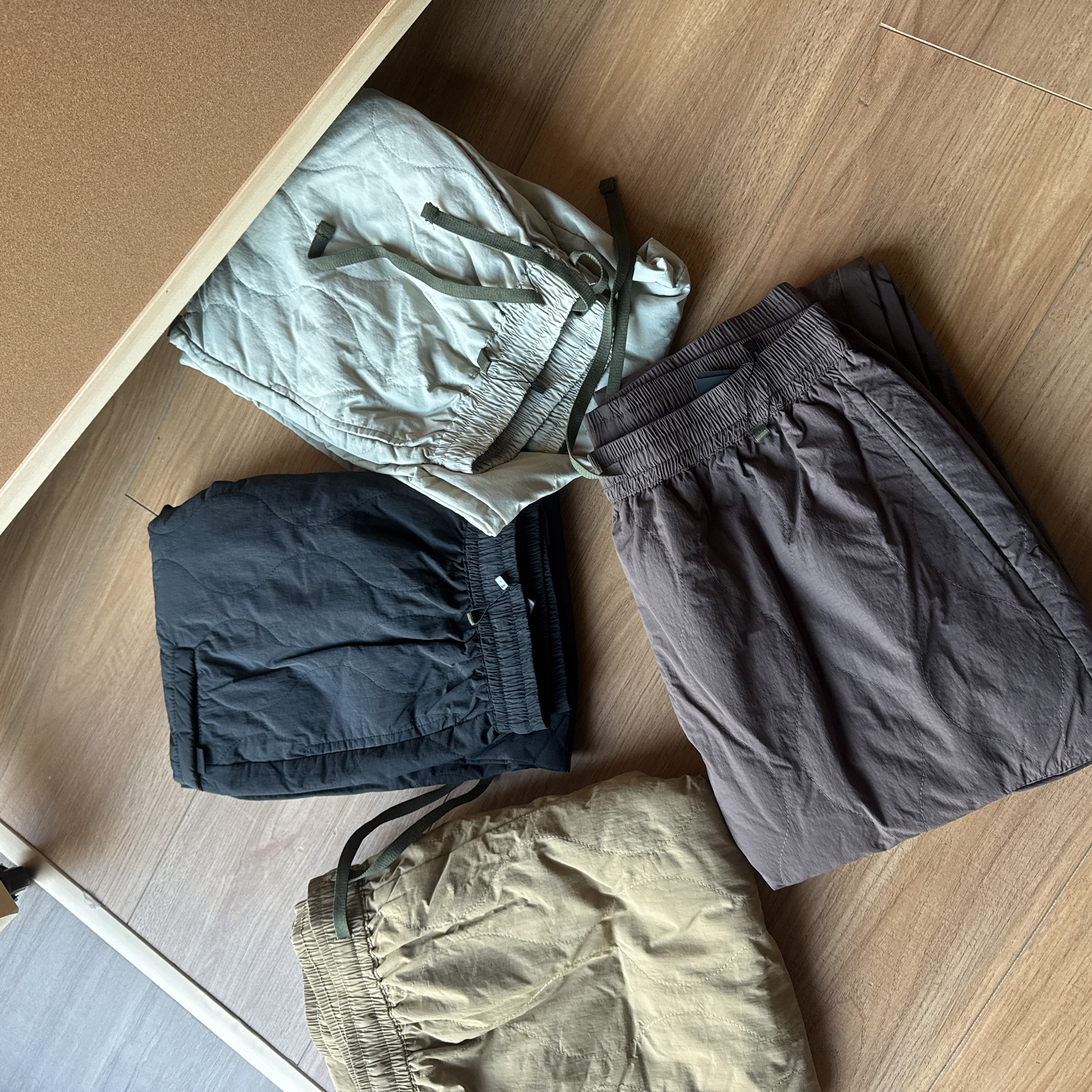 【美琪优选】加绒加厚 情侣秋冬宽松直筒伞兵裤 户外休闲