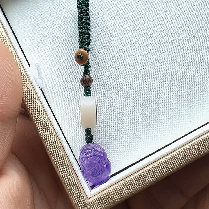 水晶颈饰未镶嵌天然紫水晶貔貅车挂