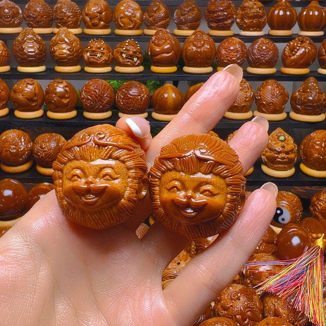 嘟****橄榄核手串/手链悟空一对