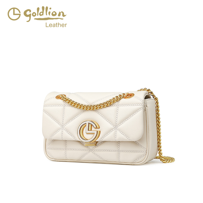 【秋冬好礼】金利来女士时尚单肩包链条包斜挎小方包斜挎包御姐包包