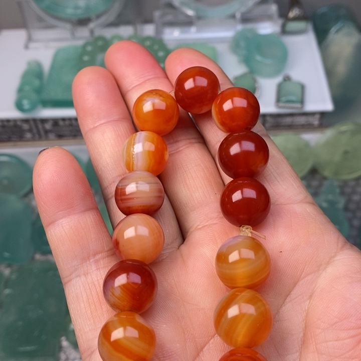 蛇纹石玉手链未镶嵌