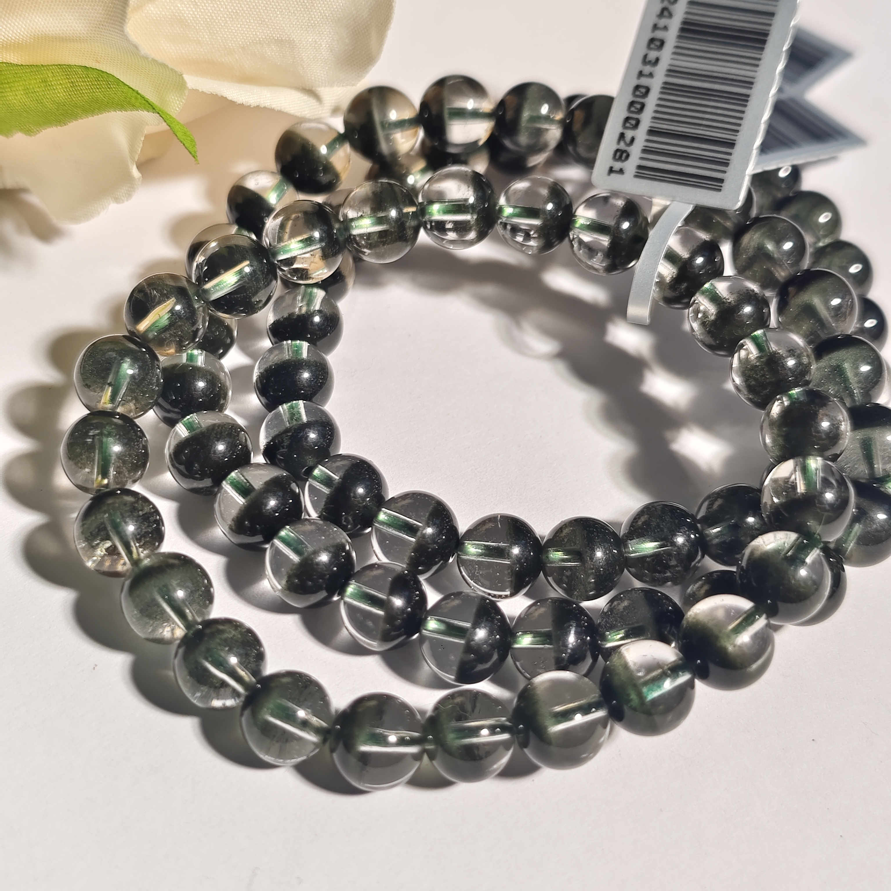 【书记甄选】天然绿幽灵单圈手链 多样性发一件 约7mm GXL475