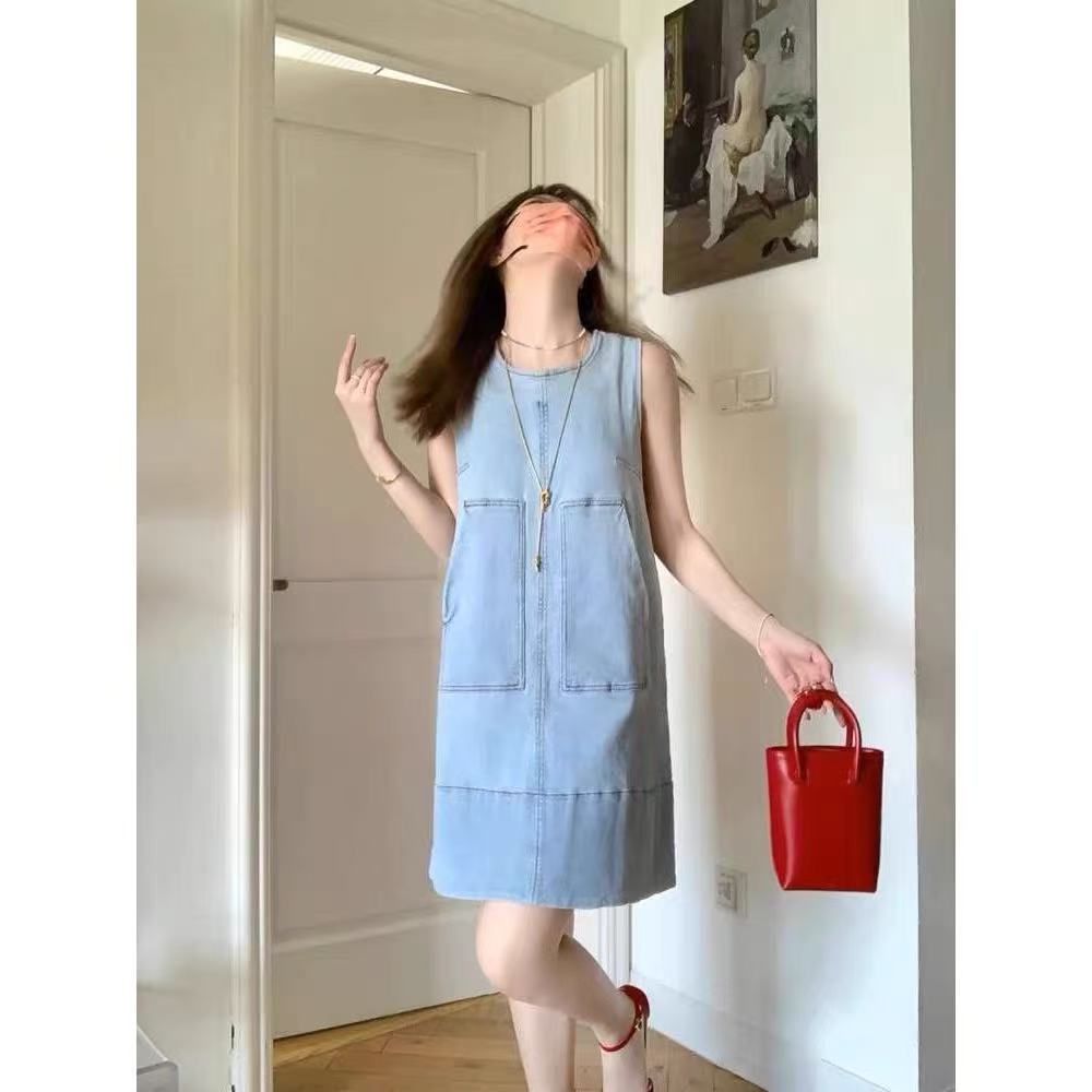 【尤尤】夏季新款简约百搭圆领正肩短袖T恤纯色显瘦裙子