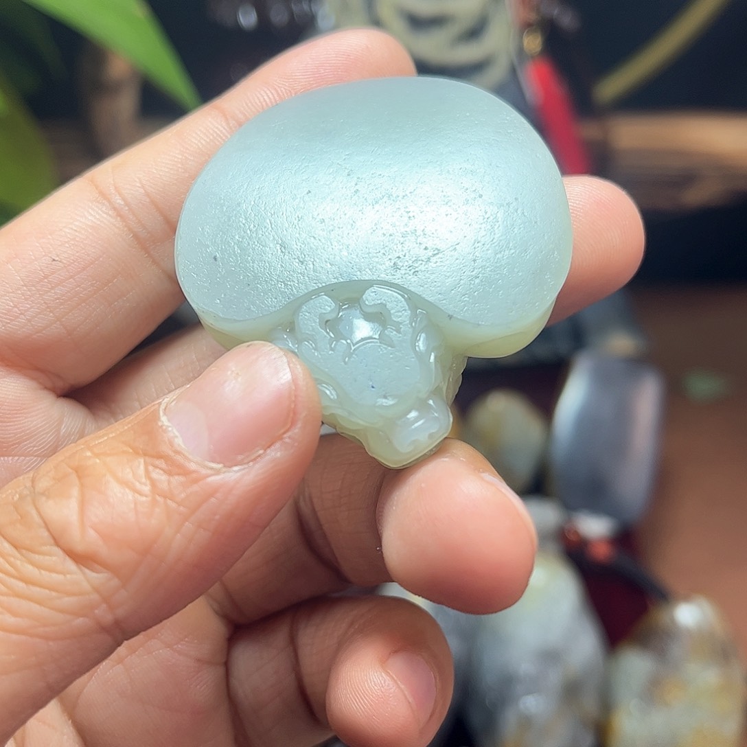 和田玉颈饰未镶嵌青*