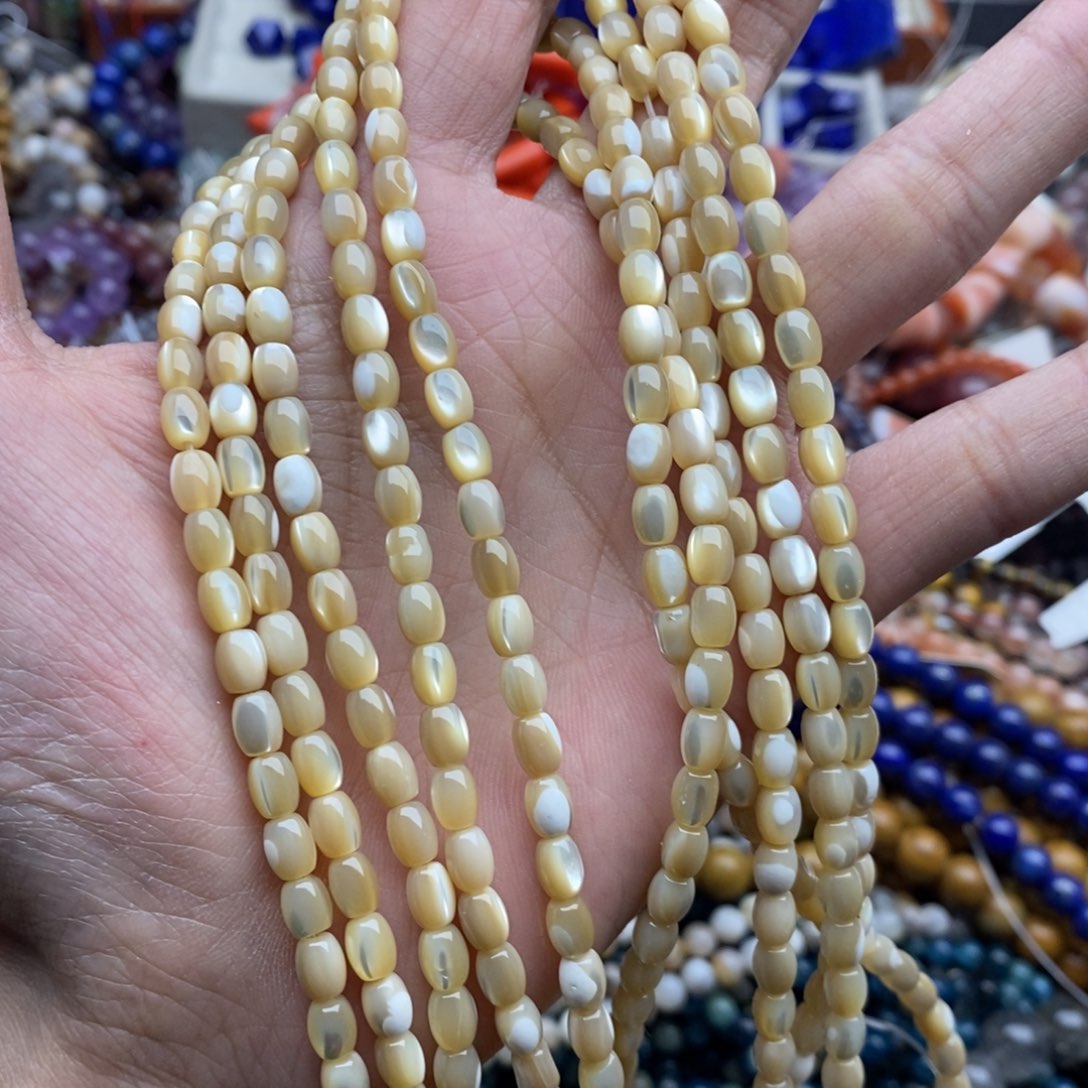 玛瑙/玉髓未镶嵌珠宝半成品一条纯天然5×6老鱼骨小桶珠