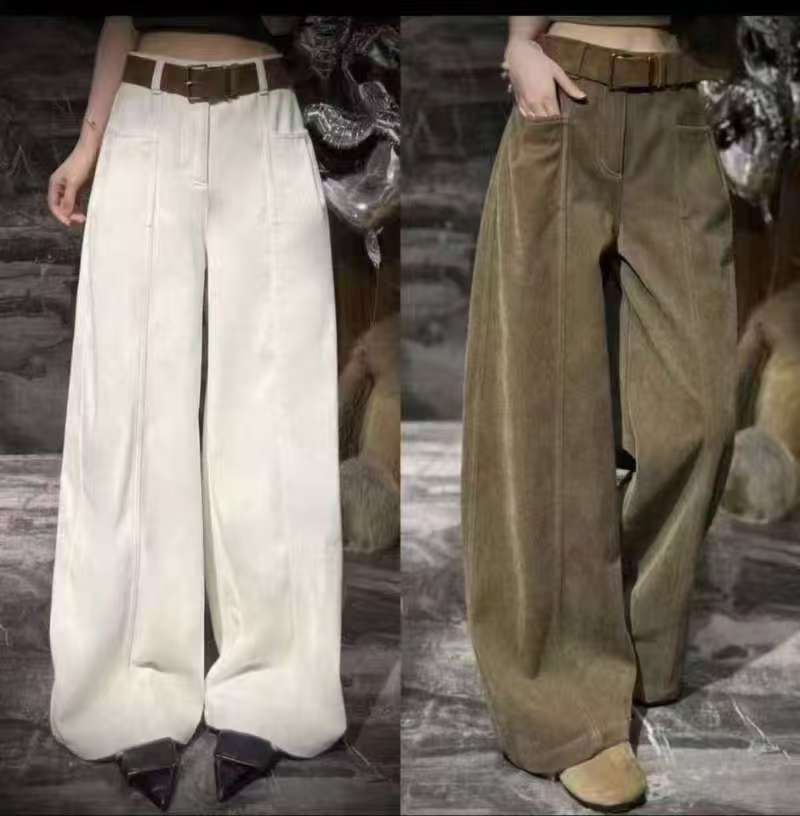 2025秋冬新款时尚显瘦直筒裤女百搭休闲慵懒风