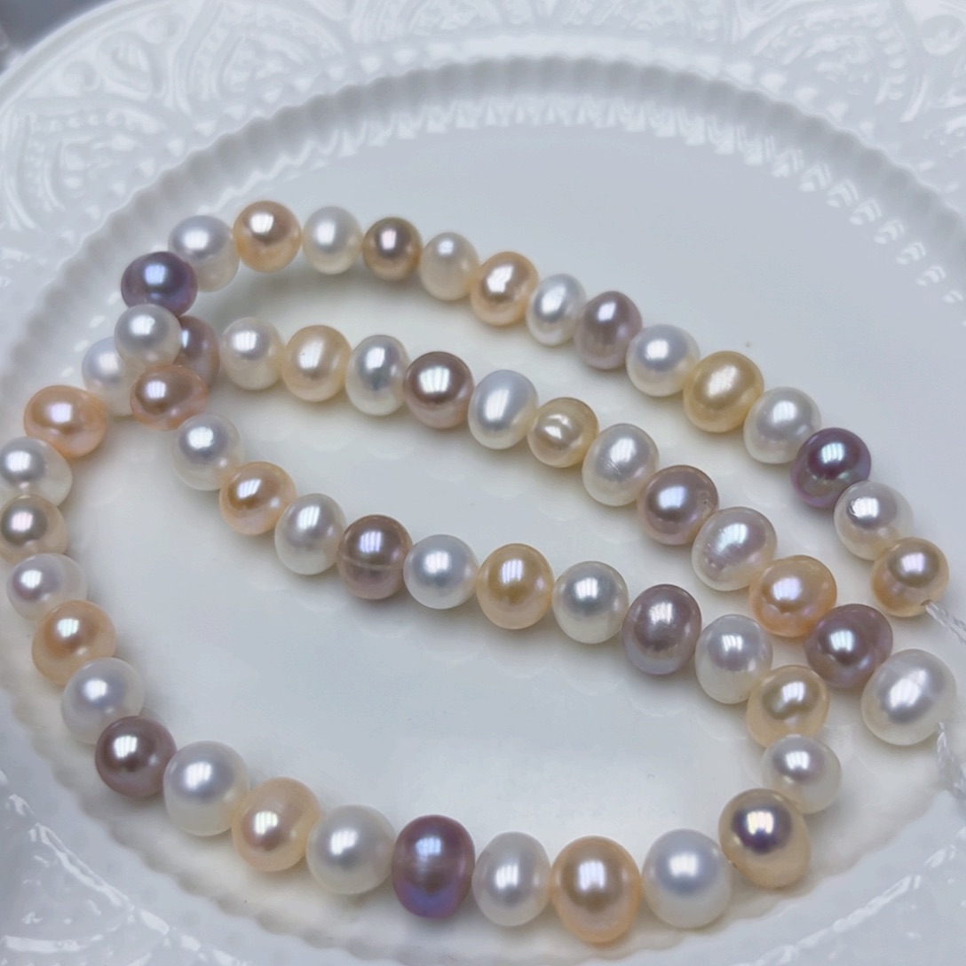 淡水珍珠颈饰银S925镶嵌