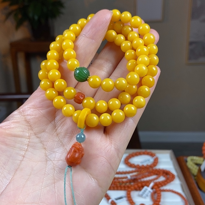 琥珀手链未镶嵌蜜蜡手串8