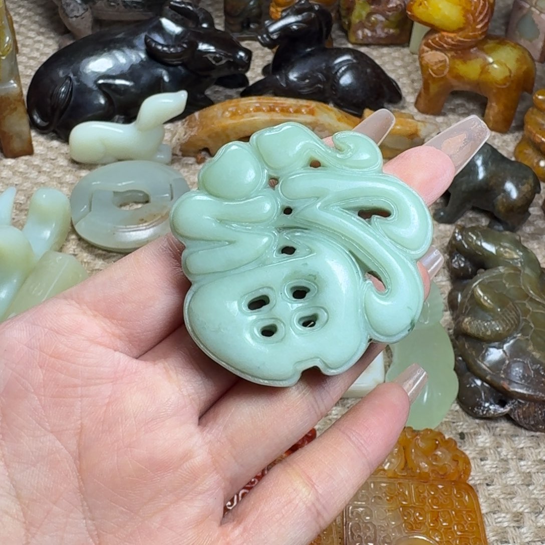 白玉菩提吊坠挂件