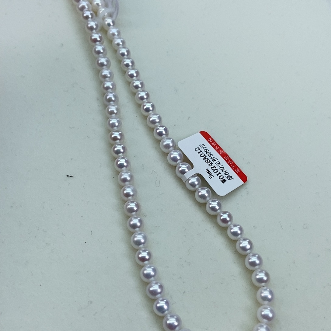 淡水珍珠5左右近正圆白透粉炫彩银S925镶嵌