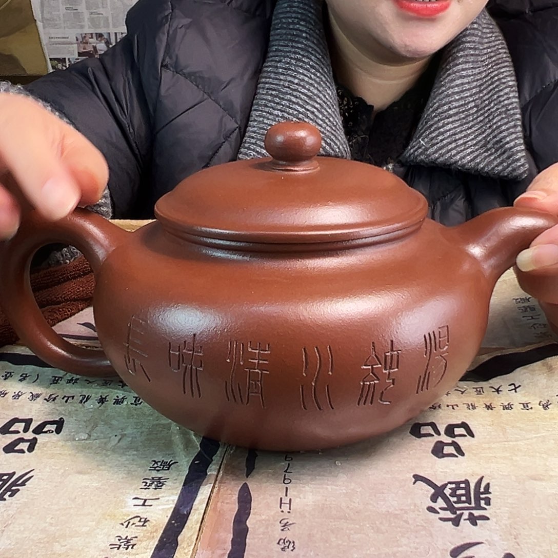 茶壶绿泥紫砂壶手工