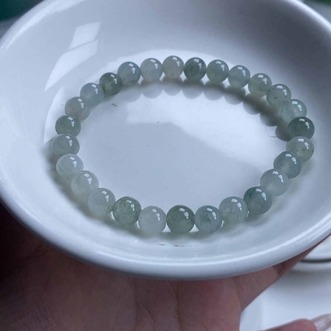 未镶嵌手链翡翠翡翠圆珠6.8
