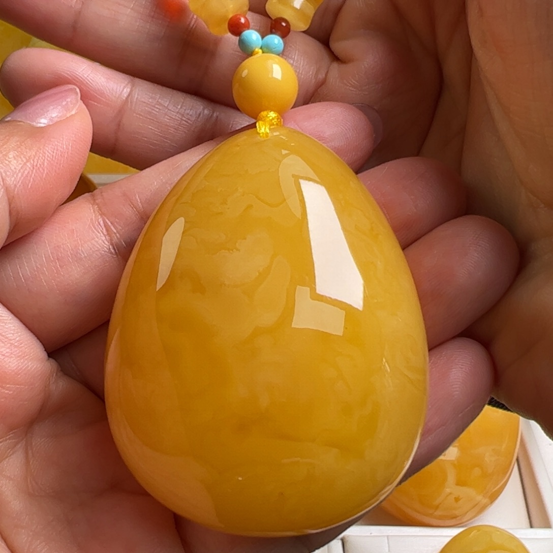 蜜蜡毛衣链未镶嵌无优化