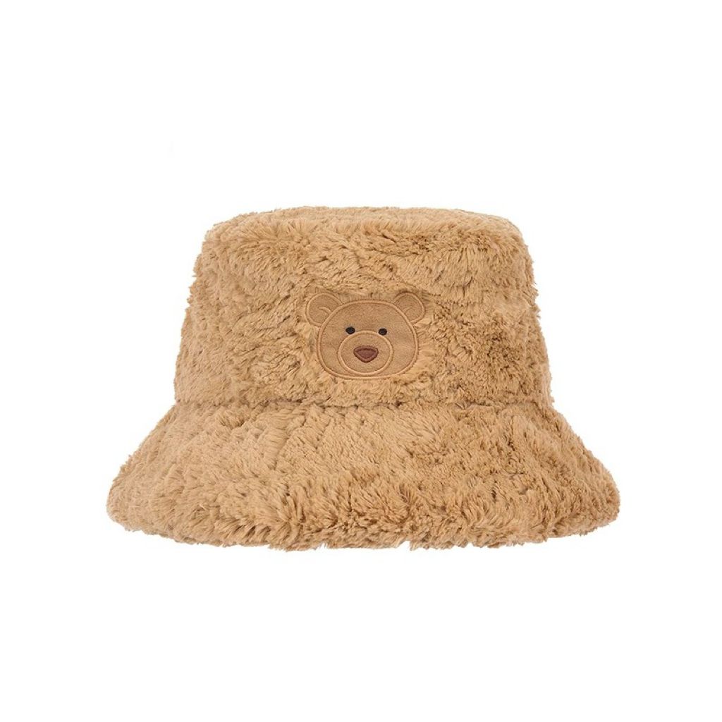 巴塞罗熊渔夫帽毛绒帽子圣诞礼物送礼2025新品