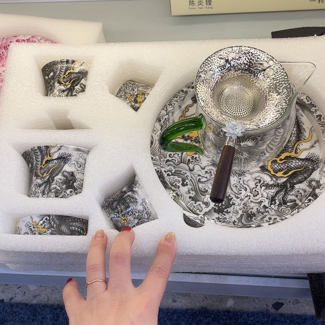 陶景德陶瓷盖碗茶具