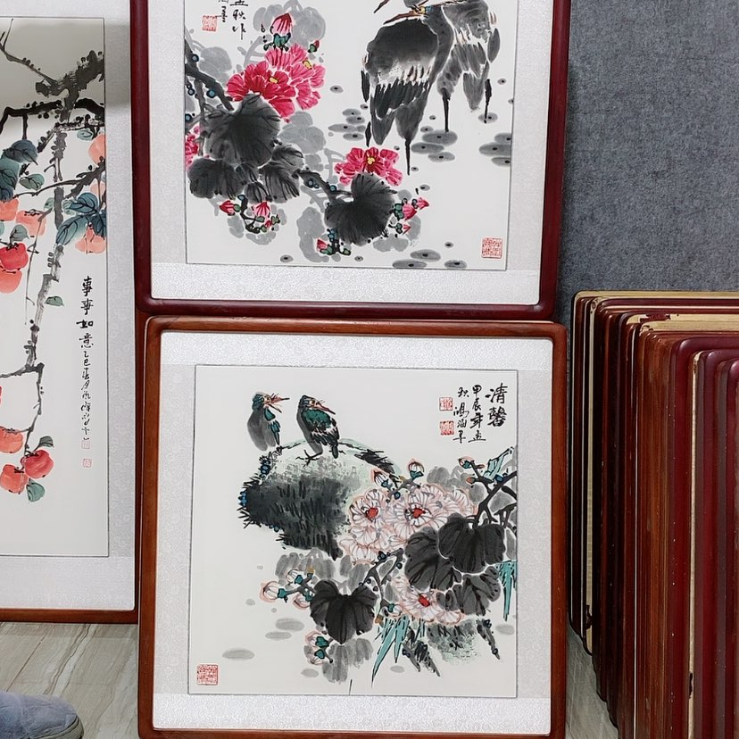 【闪购商品】国画书画作品带框65×65厘米