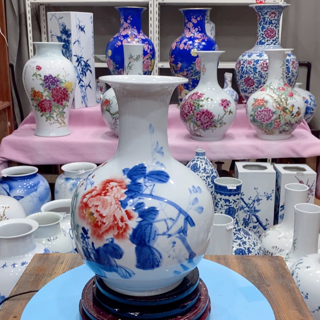 摆件景德镇陶瓷赏瓶