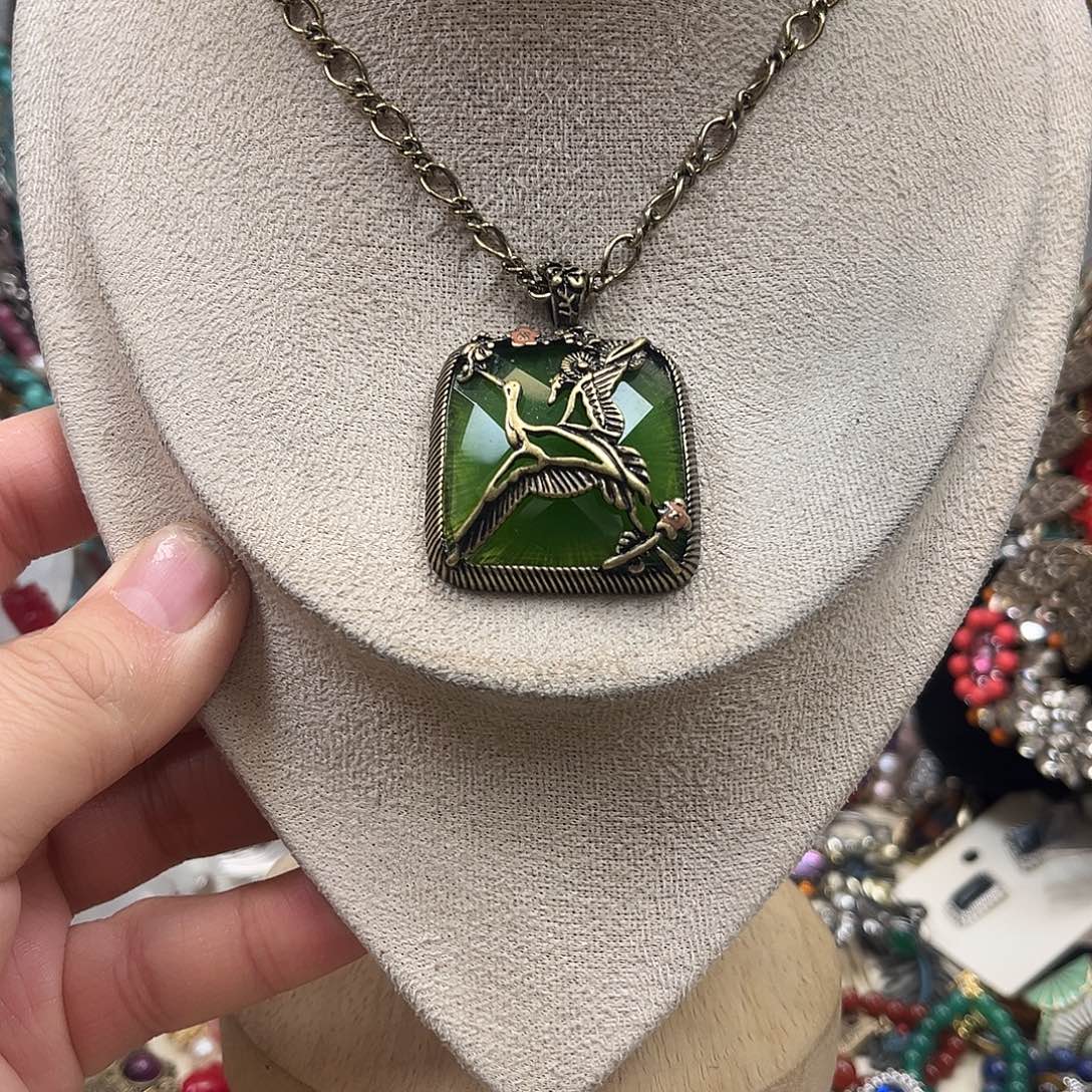 锌合金树脂锌合金项链复古金