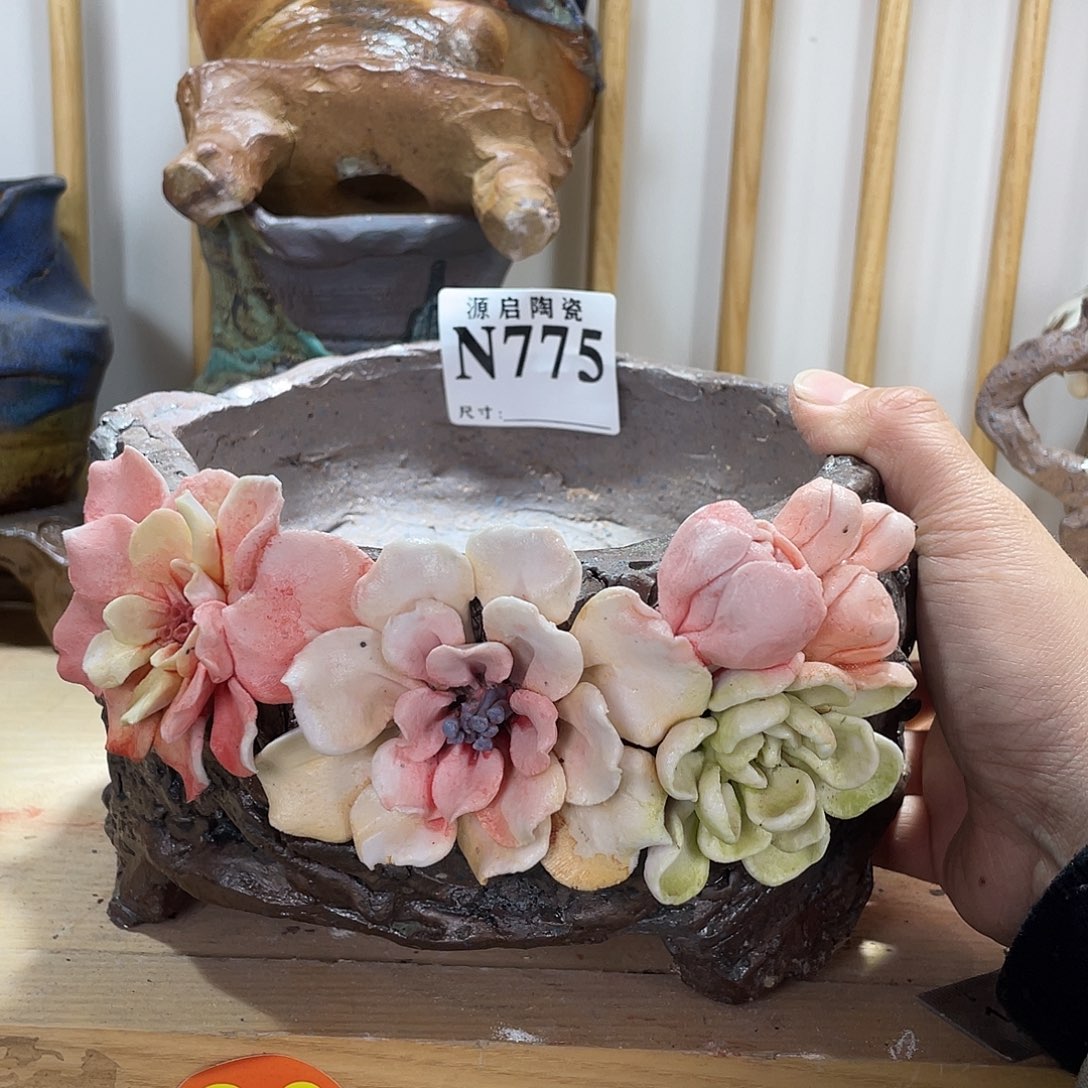 紫砂花盆一物一拍、景德镇陶瓷花盆 775