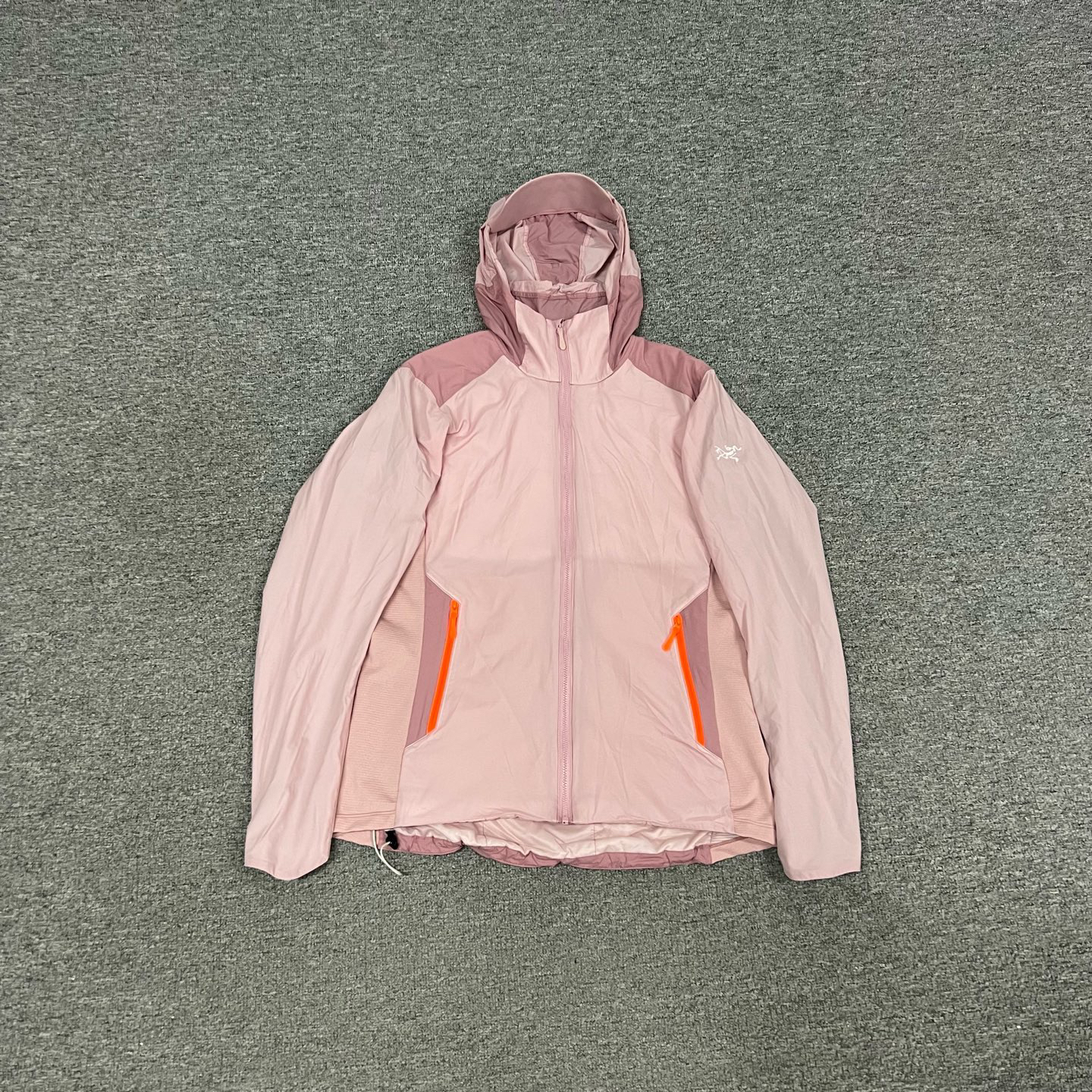 99新 AMIPARIS 始祖鸟 粉色 拼色 拉链 连帽 冲锋衣 m码 