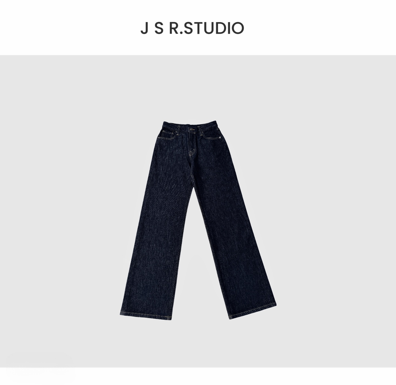 JSR studio【修腿神裤】复古原牛高腰显瘦直筒牛仔长裤