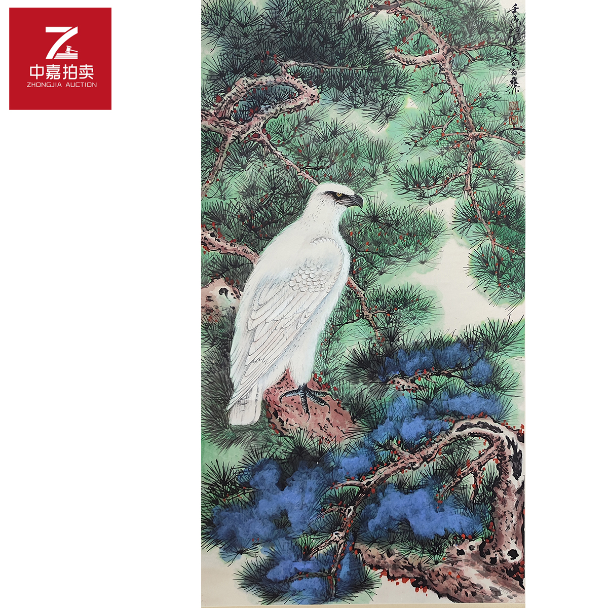 2-2-5 XZL绘画立轴白鹰68x124